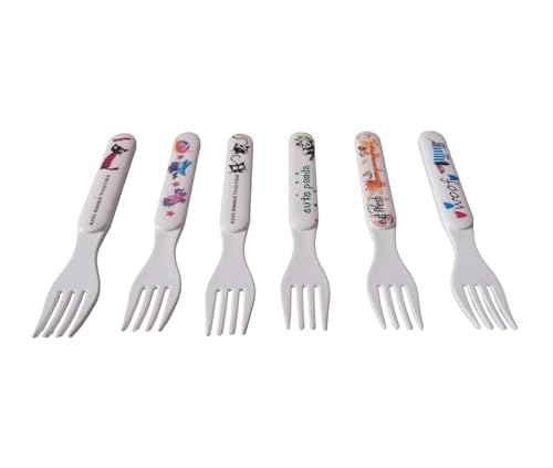 Image of Baby Self Feeding Spoon and Fork Set with Travel Case Stainless Steel Kids Cutlery Toddler Training Utensils Color as per Stock (Colorful Fork & Spoon Set)