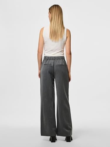 PIECES Pckamil Hw Wide Pant Noos, ciemnoszary melanż, (M) W / 32L