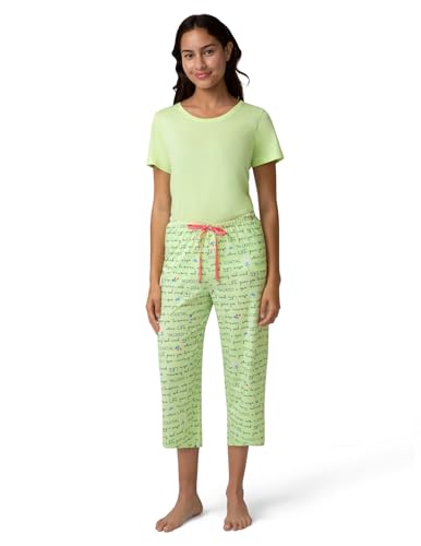 Image of HUE Women's Spring Pajama Separates Soft Whimsical Print Pjs with Flowers, Animals, Garden Themed Pjs, Cocktails