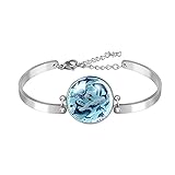 Armreif Armbänder verstellbar Gliederarmband Marine Meer Wave Delfin Hai Octopus