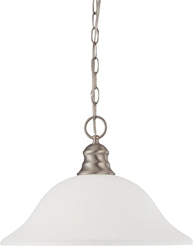 Crazy Deals NUVO 60/3258 One Hanging Dome Pendant Light, 16 in, Brushed nickel/Frosted Glass Crazy Deals NUVO 60/3258 One Hanging Dome Pendant Light, 16 in, Brushed nickel/Frosted Glass