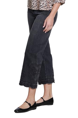 Tru Luxe Jeans Embroidered Wide Leg Crop2