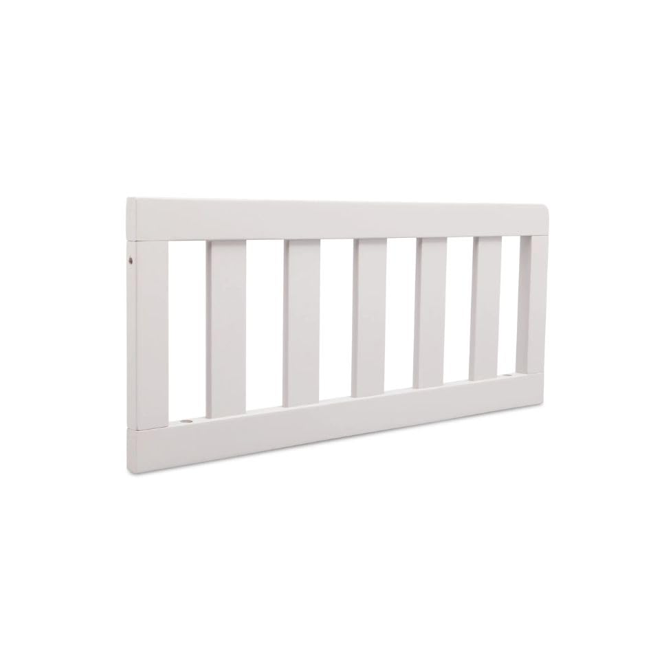 Image of Toddler Bed Safety Guard Rail Compatible with Delta Children Convertible Cribs - Solid Wood Rail for Convertible Crib to Toddler Bed Conversion - Safety Guard Rail (Bianca White - 130, #0094)