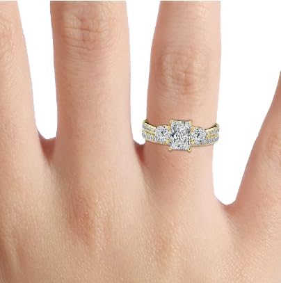 10K 14K 18K Gold Moissanite Engagement Rings.oval cut.Wedding Rings set for Women Engagement Ring,Wedding Bands for Women Jewelry