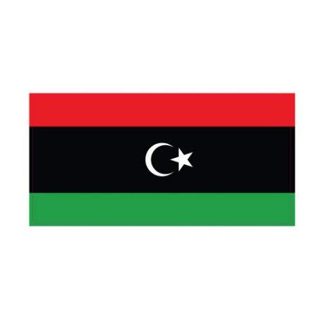 Autocollant Drapeau Libya Libye sticker flag - Taille : 8 cm
