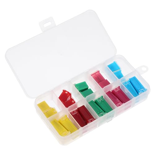STOBAZA Kit de fusibles micro automotrices surtidos 20 piezas para protección confiable de circuitos de amperaje, fácil instalación con caja de almacenamiento