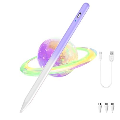 Image of Stylus Pen for Android Tablet,Tablet Pencil for iOS /Android,Stylus Pen for iPhone /Samsung /XiaoMi /Huawei /Vivo /Lenovo and Other Android Smartphones and Tablets-Gradient Purple