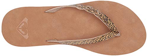 Roxy Womens Liza Flip Flop Sandal, Cheetah Print, 9 Us #TOP4