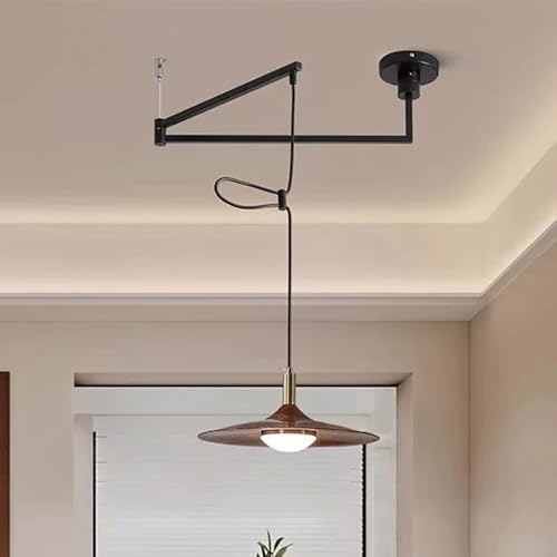 Lampade a Sospensione Faretti da Parete Minimalista Braccio orientabile Regolabile Braccio Lungo Lampada a Sospensione a Cupola per Sala da Pranzo Mid