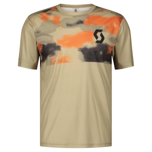 Scott Trail Vertic DH Maillot de vélo court Toast Beige/rouge 2025 : taille XXL (58)
