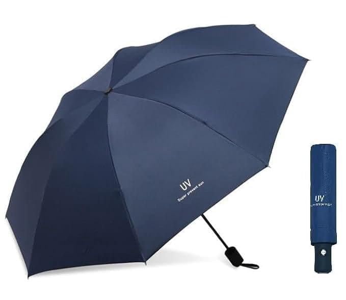 THE PAGH 3-Fold Umbrella with Leak-Proof Capsule Box Ultra Lightweight Waterproof Sun & Rain Protection Trendy Design Travel Essential for Bag & Car (blue)-image-25