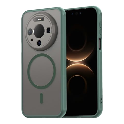 Image of Compatible with Huawei Mate 80 Pro Case Cover,Compatible with MagSafe,Anti-Fall,Compatible with Huawei Mate 80 Pro 5G SGT-AL50 Cell Protective Phone Case Green
