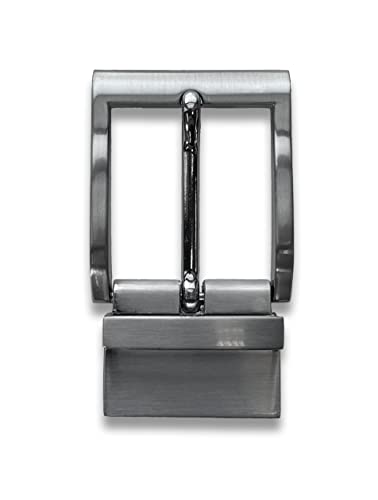 almela - Wendbare Gürtelschnalle - Ersatzschnalle - 30 mm - Abnehmbar - Drehschnalle - 3cm - Reversible buckle (Silber 30mm)
