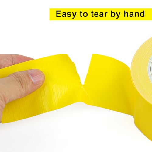 Image of BOMEI PACK Light Yellow Duct Tape, 3Rolls Heavy Duty Strong Industrial Color Duct Tape 9.0mil x 1.88inch x 30yds for Packing and Repairing