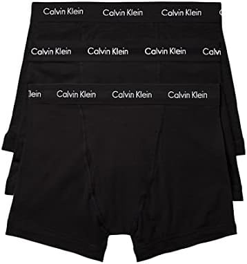 Calvin Klein Men's Cotton Classics 3-Pack Boxer Brief, 3 Black, L