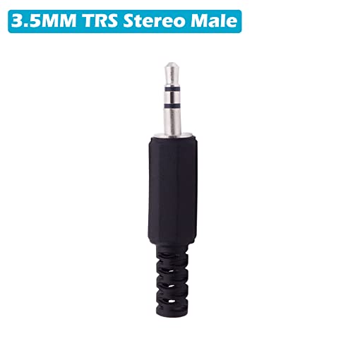 Fancasee pack de 10 conectores jack macho 3.5mm miniatura 3