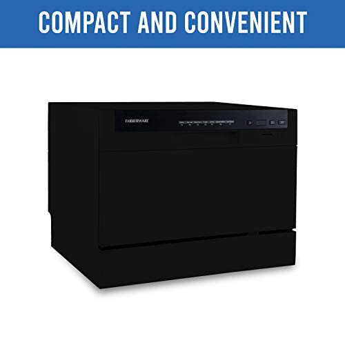 Farberware FCD06ABBBKA 6 Place Setting Countertop Dishwasher, Black