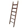VASGOR 68" Blanket Ladder Wooden Decorative, Wall Leaning Blanket Holder Rack (Brown)