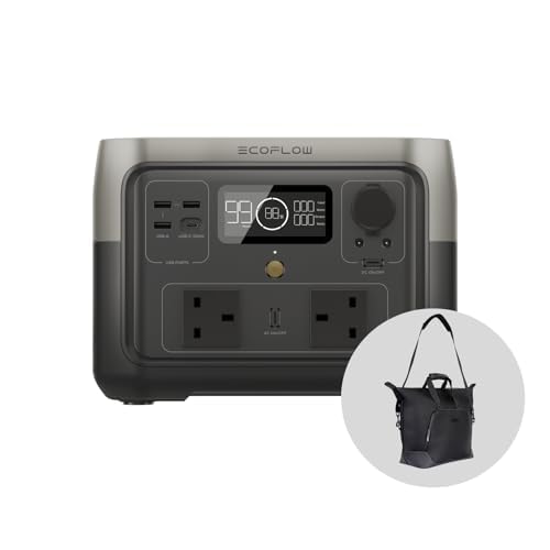 ECOFLOW Portable Power Station RIVER 2 MAX, 512Wh LiFeP04 Battery/ 1 Hour Fast Charging, Up To 1000W Output, Solar Generator (Panel Not Inc.) for Outdoor Camping/RVs/Home Use