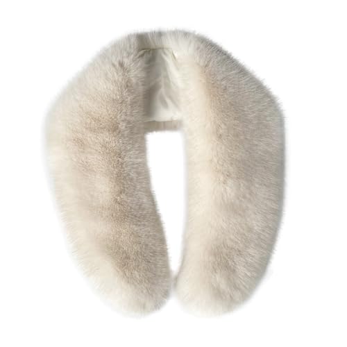 Women's Faux Fur Collar shawl Scarf for Winter Neck Warmer Scarf Wrap Like Real Fur Collar Extra Large