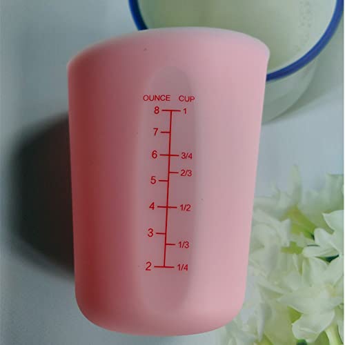 Vaso medidor flexible de silicona 250 ml rosa miniatura 5