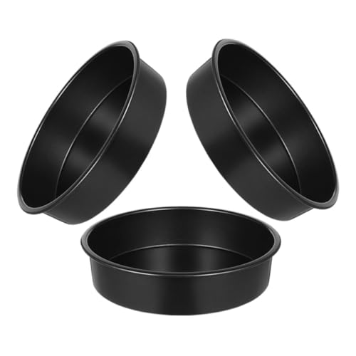 Cabilock 3Pcs Round Nonstick Cake Pan Deep Baking for Cheesecake Cakes and Pastries Effortless Release and Easy Clean for Home Baking