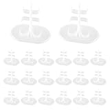 Supvox 20 StüCk PuppenstäNder Beinhalter PuppenzubehöR Kunststoff Puppenschau Stehen Display UnterstüTzung FüR Spielzeugpuppen Actionfiguren 3.15X2.95X1.97 Zoll