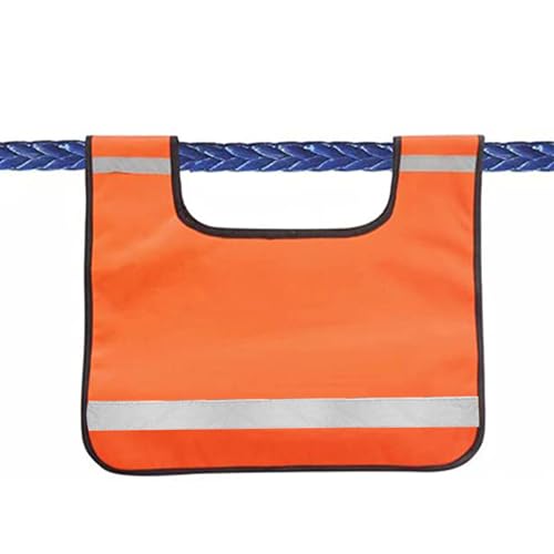 Amortisseur de câble de remorquage orange haute visibilité avec poche de lestage