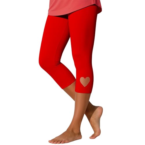 Pantalones cortos de yoga para mujer, elásticos, deportivos, largos, anticelulitis, leggings para correr, push up, leggings de compresión opacos, monocolor, pantalones de fitness, rojo, XXL