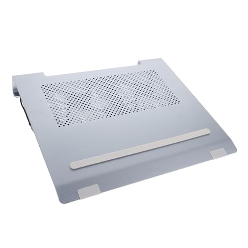Base para portátil con ventiladores doble y diseño ajustable gris miniatura 4