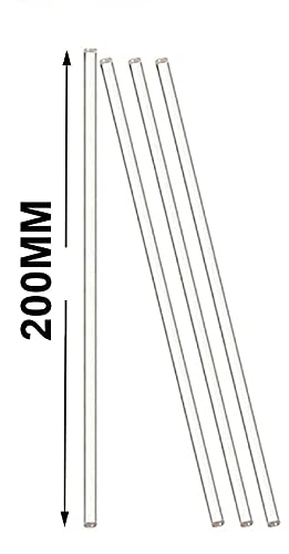 pack of 4 lab glass stirring rod 8 inch 200mm length with both ends round for science lab kitchen science education 4