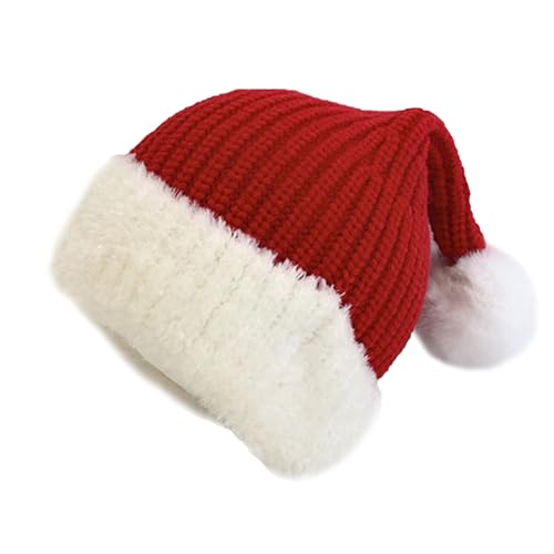 Christmas Hat for Kids,Red and White,Warm Knit Hat,Christmas Decoration baby Red Cap