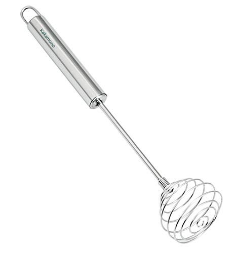 Egg Beater kakamono Stainless Steel Balloon Galaxy Spring Whisk Egg Beater Milk Blender for Blending Whisking Beating Stirring 10-Inch Whisk
