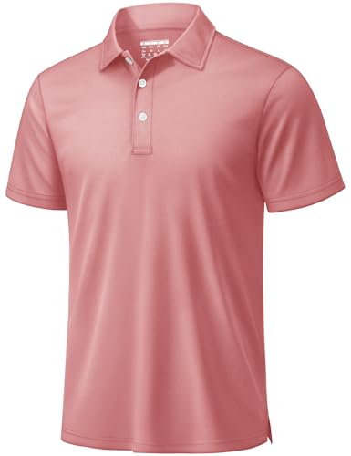 TACVASEN Mens Golf Shirt Dry Fit Mens Polo Shirts Short Sleeve Performance Golf Polos for Men with Collar Work Shirts