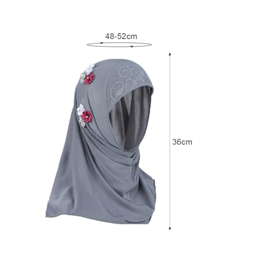 Girls Muslim Islam Headscarf Hijab Cap Long Head Scarf Wrap Shoulder Headwear2
