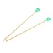 1 Pair Marimba Mallets, Wool Head Keyboard Marimba Mallets with Beech Wood Handles for Intermediate Player(Green)