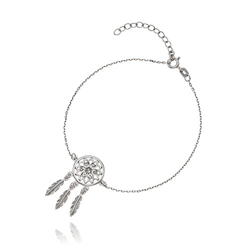 LillyMarie Señoras Pulsera de Plata Colgante Atrapasueños Swarovski Elements Papel Regalo Para Mujeres