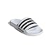 adidas Unisex Shower Slide Sandal, White/Core Black/White, 6 US Men