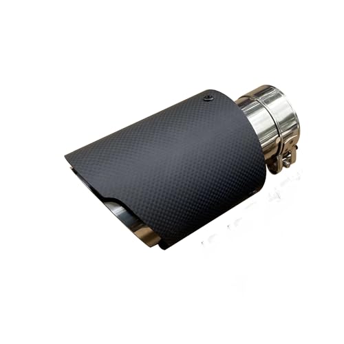 Embout d'échappement universel 54mm en acier inoxydable et garniture carbone 114mm