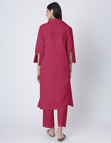 Exclusive, Stylish 3-Pc Indo-Western Kurta & Pants Set, Designer Cotton Slub Outfit with Pockets4