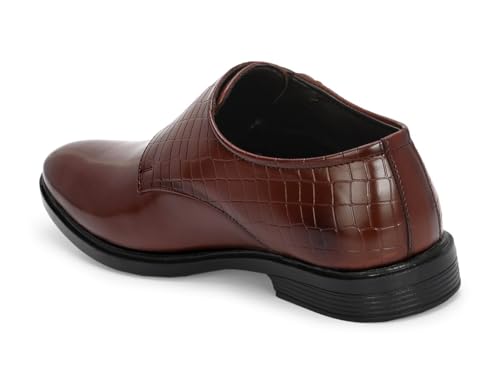Image of Massari Faux Leather Monk Strap Formal Shoes for Men