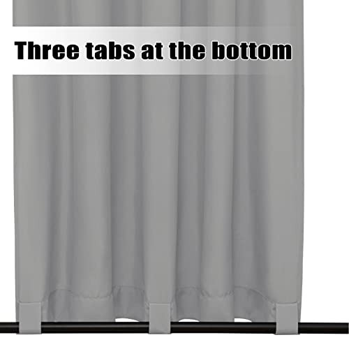 Image of Easy-Going Outdoor Curtains for Patio 1 Panel, 54x96 inch, Light Grey | Waterproof, Windproof, Weatherproof Privacy Outdoor Curtains for Cabanas Porches and Pergolas, Grommet Top and Tab Bottom