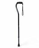 Medline Offset Handle Canes with Foam Hand Grip, Blue, Aluminum (1 Count)