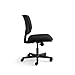 HON Volt Armless Chair, Ergonomic Adjustable Center-Tilt Recline, Fabric Back and Seat, Swivel Desk Chair, Black