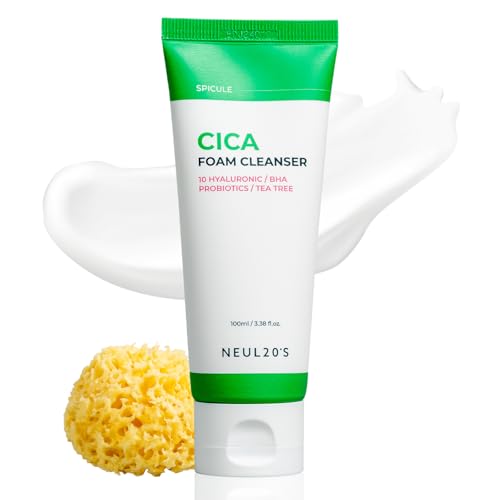 Spicule CICA Foam Cleanser, 3.38 fl oz/100ml | Hydrating Korean F...