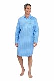 Champion Mens Brushed Cotton Striped Nightshirt Sleepwear Dark Blue L