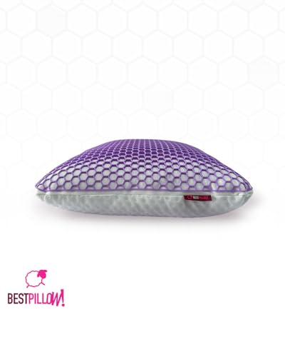 Travesseiro Antirugas Sono Leve Skincare Alto Colmeia Branco