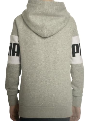 PUMA Pullover Hoodie Youth White/Gray Fleece Outwear2
