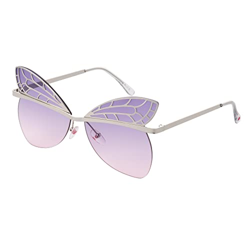 Betsey Johnson Womens Butterfly Babe Sunglasses Sunglasses, Silver, 61mm US