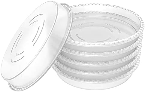 UPMCT 6 Pack Plant Saucer, 4 6 8 10 12 Inch Durable Plant Tray Flower Pot Saucer Round Pallets for Indoors and Outdoor, Plant Container Accessories (6 Inch, Clear)